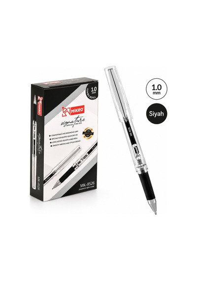 Signature Mk-8526 1.0 Mm Siyah İmza Kalemi 12'li Paket
