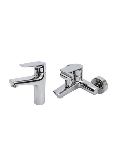 Creavit Liva İkili Lavabo ve Banyo Bataryası Seti LV1500+LV2500