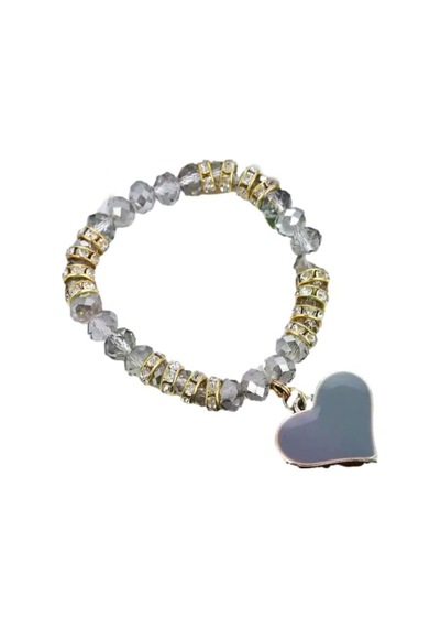 Gray Heart Bileklik Gri
