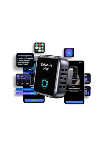 Minesk Drive-fi Mini Wireless Carplay Adaptörü/mobil Uygulama Desteği / 0.5 Saniye Düşük Gecikme/otomatik Bağlant