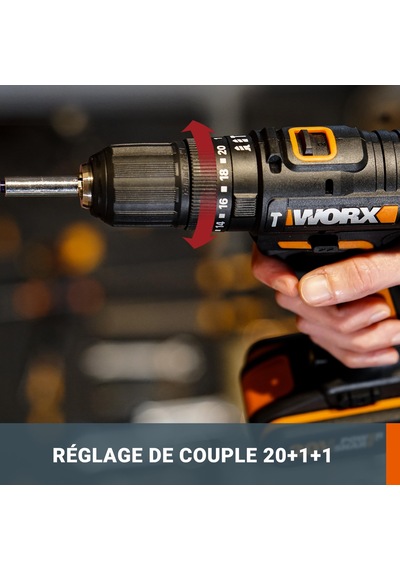 Worx Wx370.9 20volt Profesyonel Şarjlı Darbeli Matkap Akü Dahil Değildir