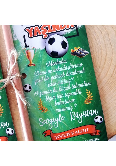 Futbol Temalı Bebek Çocuk Doğum Günü Hediye Tohumlu Kalem 30 Adet