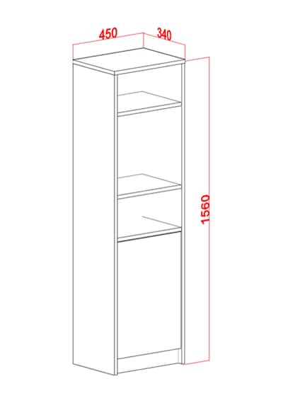 Rudu Duru Çok Amaçlı Banyo Dolabı Düzenleyici 45x34x156 Cm 1 Kapaklı 5 Raflı Meşe Rudu Duru Çok Amaçlı Banyo Dolabı Düzenleyici 45x34x156 Cm 1 Kapaklı 5 Raflı Meşe