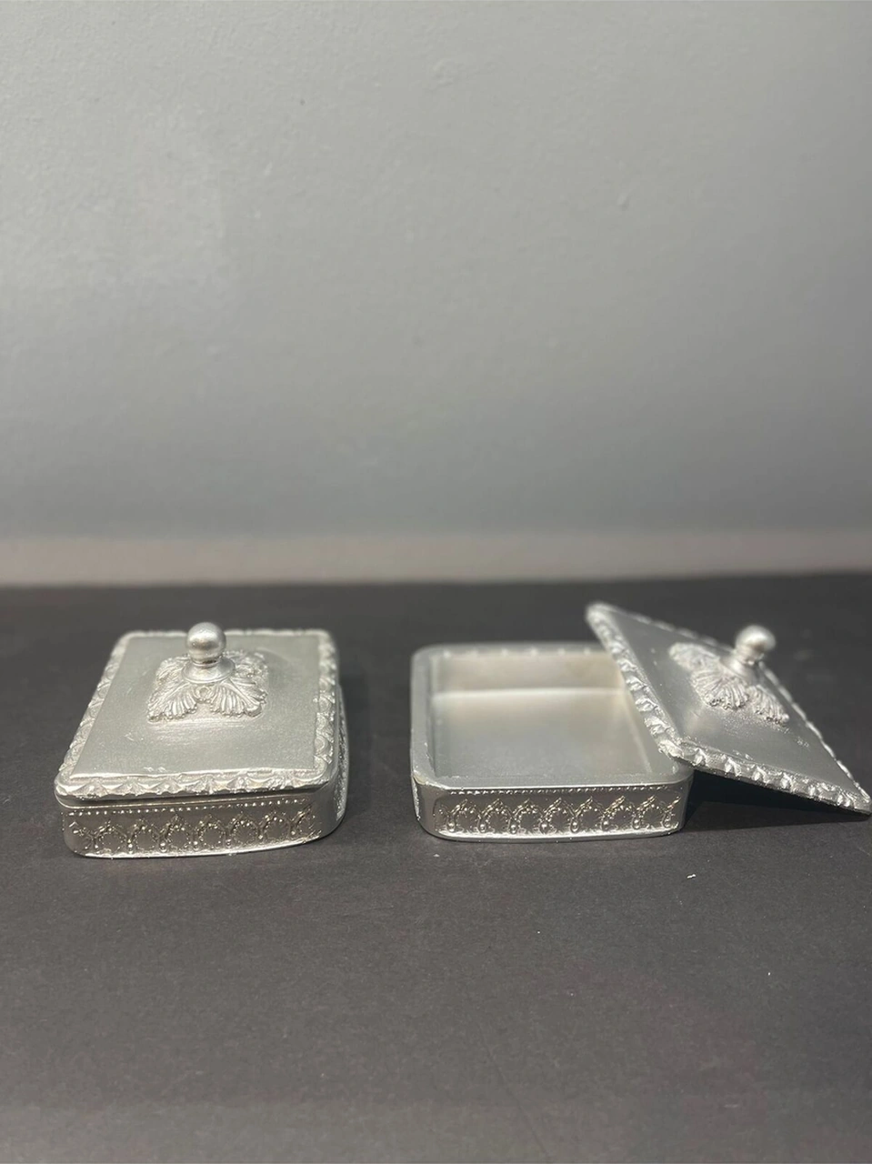 Dekoratif Polyester Ikili Takı Seti Gümüş