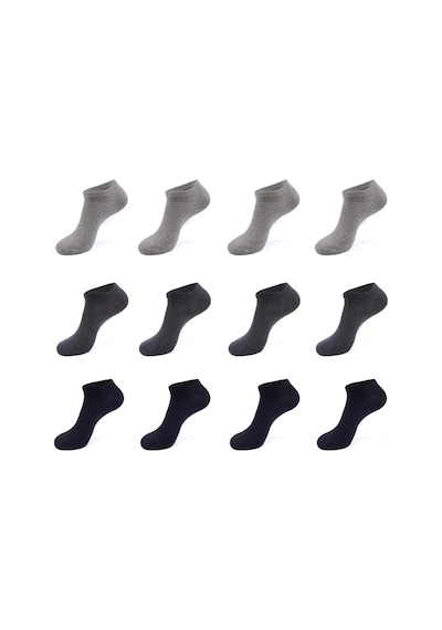 Ozzy Socks 12 Li Unisex Dikişsiz Patik Çorap Çok Renkli