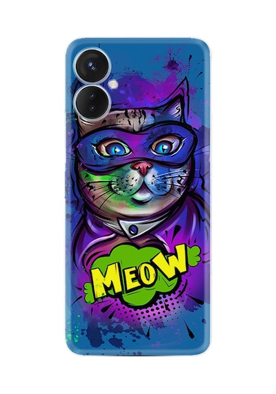Tecno Spark 9 Pro Kılıf Silikon Desen Özel Seri Super Meow 1715
