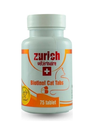 Zurich Kediler için Biotin Tüy Döküm Önleyici 75 Tablet