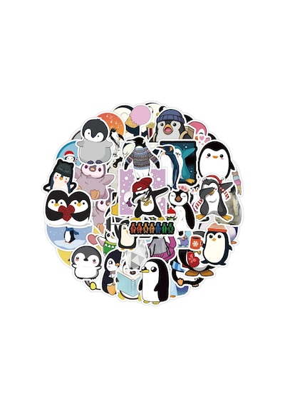 Penguen Sticker Seti Laptop Ajanda Notebook Tablet Telefon Defter Etiket Bullet Journal Diğer