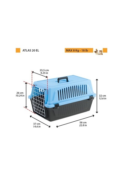 Ferplast Taşıma Kutusu Kedi, Köpek Taşıma Kutusu, 8 Kg'a Kadar Küçük Köpek Ve Kediler, Kapı Plastik Demir, Havalandırma Delikleri, 37 X 58 X Y 32 Cm, Sert Kabuklu Taşıma Kabı Atlas 20 El, Açık Mavi Enerji Sınıfı A+ Ferplast Taşıma Kutusu Kedi, Köpek Taşıma Kutusu, 8 Kg'a Kadar Küçük Köpek Ve Kediler, Kapı Plastik Demir, Havalandırma Delikleri, 37 X 58 X Y 32 Cm, Sert Kabuklu Taşıma Kabı Atlas 20 El, Açık Mavi Enerji Sınıfı A+