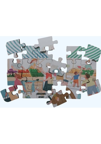 Farmers Market - Çiftçi Pazarı / Small Puzzle 3-7 Yaş 24 Parça