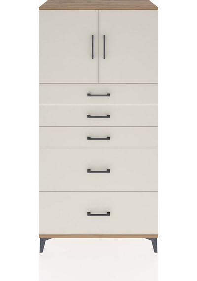 Hyperion Dolap Tek Raflı 5 Çekmeceli 2 Kapaklı 88x44x182 Çam-... Çam Hyperion Dolap Tek Raflı 5 Çekmeceli 2 Kapaklı 88x44x182 Çam-... Çam