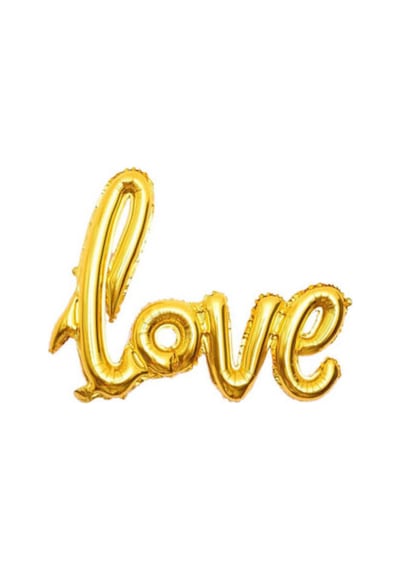Folyo balon 20 inc love altın 50x40 cm pk:1