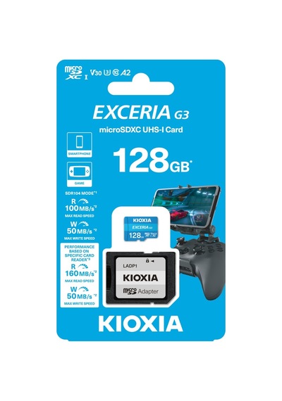 Kioxia 128gb Exceria G3 Micro Sdxc U1 V30 A2 4k 160/50 Mb/sn Hafıza Kartı