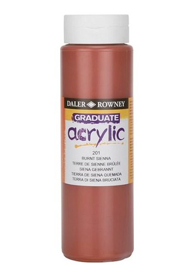Daler Rowney Graduate Akrilik Boya 500Ml 201 Burnt Sienna