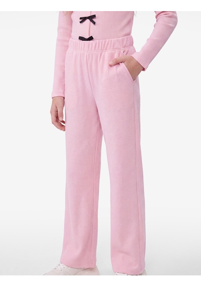 Koton Beli Lastikli Bürümcük Kumaş Basic Pantolon Pembe 7wkg40104ak Gül