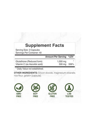 Deal Supplement Glutathione Glutatyon 1,000mg Antioxidant