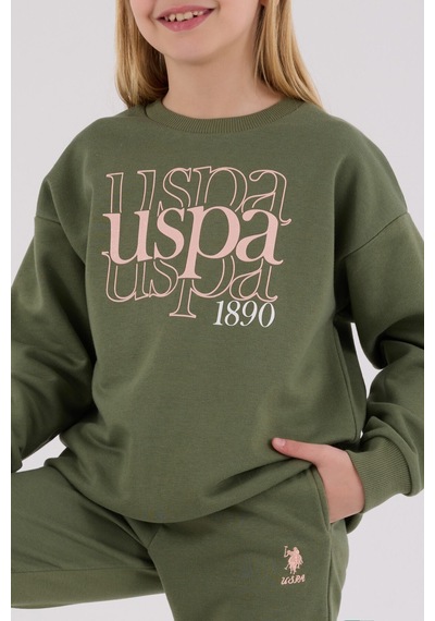 U.S. Polo Assn. Kız Çocuk Haki Eşofman Takımı 5274-48838 Haki