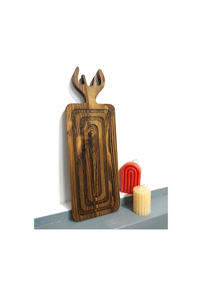 Geyikli Kesme Tahtası 40x13cm Ahşap