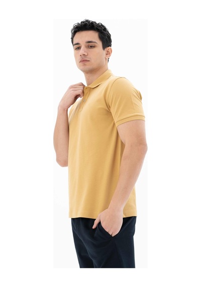 AR-MA Arma Erkek %95 Pamuk Polo Yaka Regular Fit T-shirt Y25374302501 Sarı