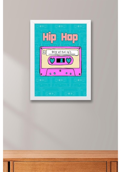 90'lar Hip Hop Kaseti Çerçeveli Tablo - Pop Art Poster Tablo