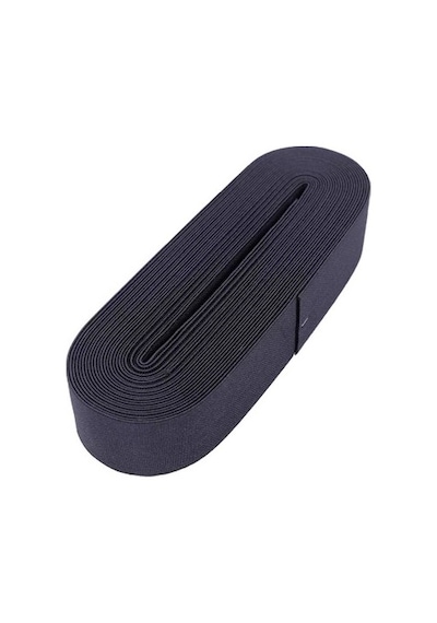 Siyah - 4cm Paça Lastik Yassı Geniş 10mt.