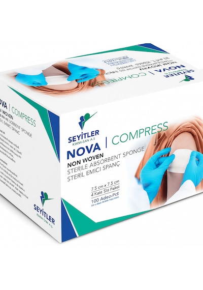 Nova Compress 7.5cm X 7.5cm 4 Kat 5'li 100 Adet