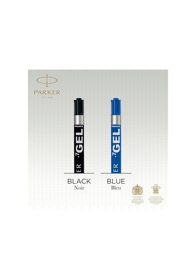 Parker 1950346 Jel Tükenmez Kalem Yedeği, Orta Kalınlıkta Uç, Mav Çok Renkli