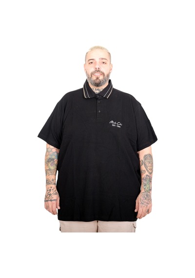 Mode Xl Büyük Beden Erkek Modeclub Polo Yaka T-shirt 25316 Sıyah Siyah