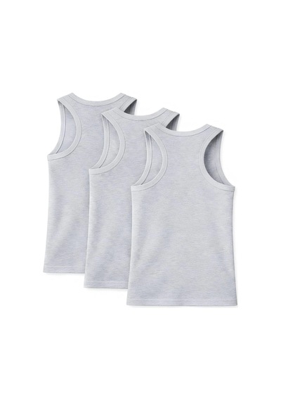 Yıldız Çamaşır Erkek Bambu Sporcu Likralı Atlet 490-491-492 - 3 Adet Gri