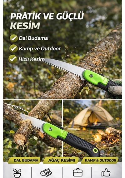 Katlanır Budama Testeresi 180 Mm Dal Kesme Testeresi