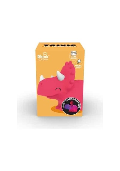 Dhink Silikon Gece Lambası Triceratops Pembe