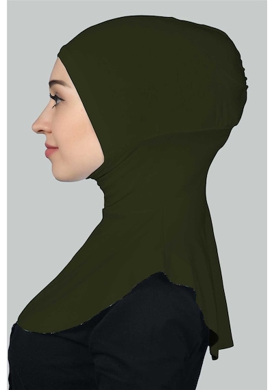Altobeh Kadın Tesettür Pratik Boyunluklu Hijab - Sporcu Bone Haki