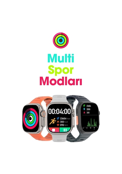 Wearfitpro Wearfit S10 Ultra 2 7 Kordonlu Akıllı Kol Saati Miniled Ekran Gri 49mm