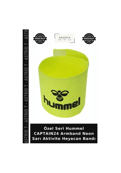 Özel Seri Hummel Captaın24 Armband Neon Sarı Aktivite Heyecan Bandı