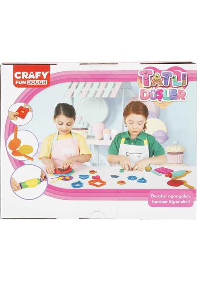 Mey İthalat Crafy Tatlı Düşler Oyun Hamuru Seti 200 G 22 Parça Pembe