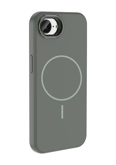 Maks Technology iPhone Uyumlu 16e Kılıf M-safe Şarj Özellikli Metal Kamera Çerçeveli Mkst Edi Silikon Kapak - Titanyum-gri Titanyum Gri