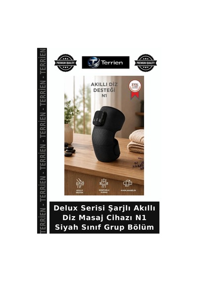 Delux Serisi Şarjlı Akıllı Diz Masaj Cihazı N1 Siyah Sınıf Grup Bölüm