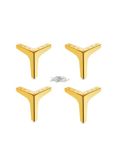 15 Cm Modern Model Gold Metal Mobilya, Dolap, Koltuk, Tv Ünitesi Ayakları 4 Adet -robot Süpürge Beyaz