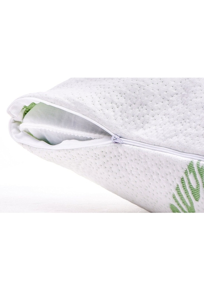 Heyner 2 Adet 1200 Gram Bamboo Yastık 50x70 Visco Bambu Yastık 2'li Paket Ortopedik Yastık Yeşil