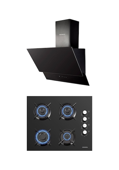 Kumtel KO-40 TAHDF - DA6-835 Siyah Ankastre Set