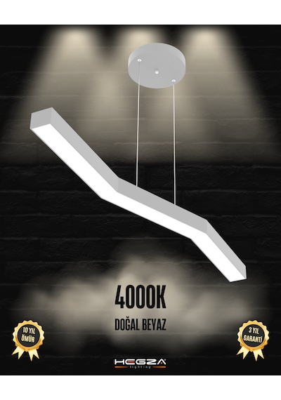 Gabbiano Gri Kasa, Doğal Beyaz Işık Modern Sarkıt Led Avize GRİ RENK