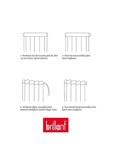 Naturel Keten Düz Dikim Pilesiz Hazır Tül Perde- Krem, Krem, 400 X 260 Çok Renkli