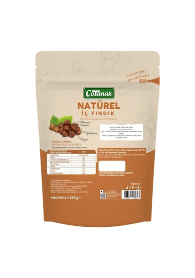 Çotanak Natürel İç Fındık 250 G