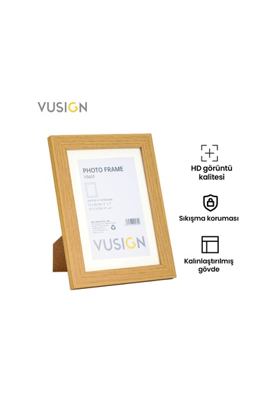 Vusıgn Vs652 Mdf Fotoğraf Çerçevesi 15x20 Cm Ahşap Masaüstü Ve Duvar Askılı Çerçeve