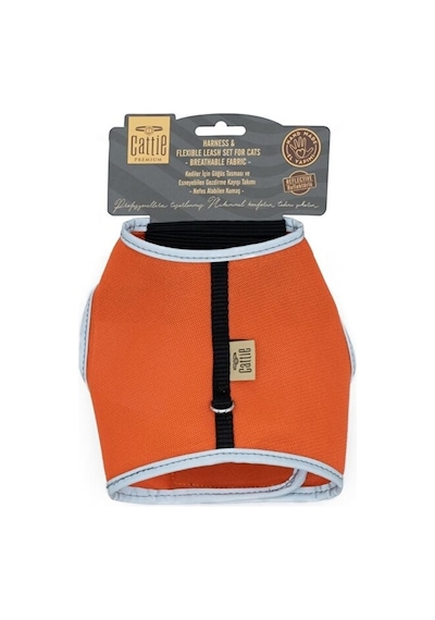 Cattie Havalı Dokumadan El Yapımı Kedi Göğüs & Gezdirme Takımı 1 x 25-35 CM