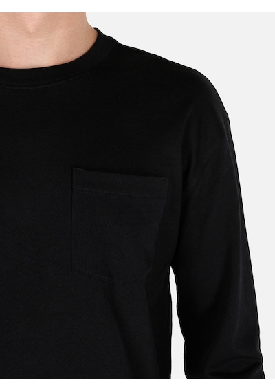 Colin's Colins Regular Fit Bisiklet Yaka Basic Siyah Erkek Uzun Kol Tişört Cl1065666 Siyah