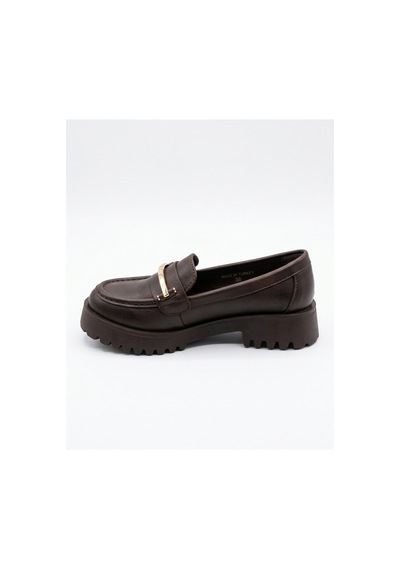 Punto Ac572516 Loafer Tokalı Kadın Ayakkabı Kahverengi