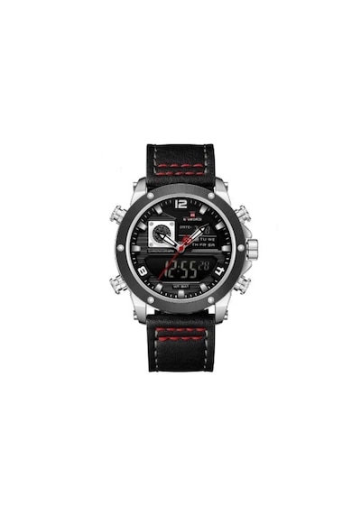 Naviforce Erkek Kol Saati Dijital & Analog Deri Kordon 2147 Siyah