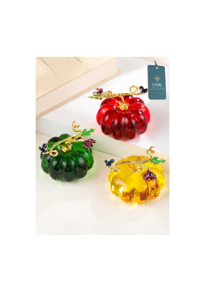 Chacha Home Luxury Autumn Kristal Cam Kabak Dekoratif Obje - 6 Cm 1 Adet