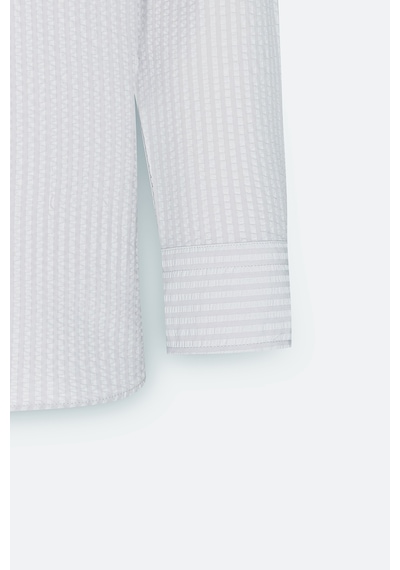 AC&Co / Altınyıldız Classics Erkek Tas Slim Fit Dar Kesim Düğmeli Yaka %100 Pamuk Gömlek Taş